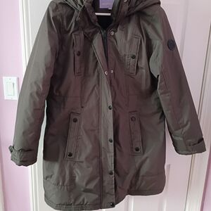 Madden Girl Olive Hooded Puffer Jacket